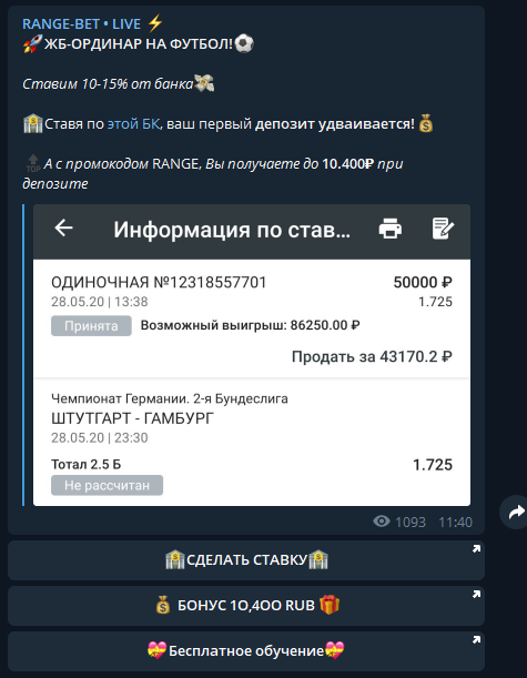 range bet статистика