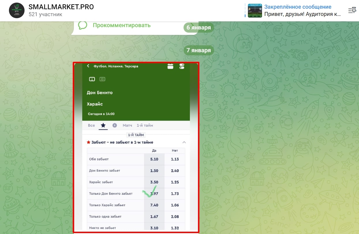 Small Market Pro телеграм пост